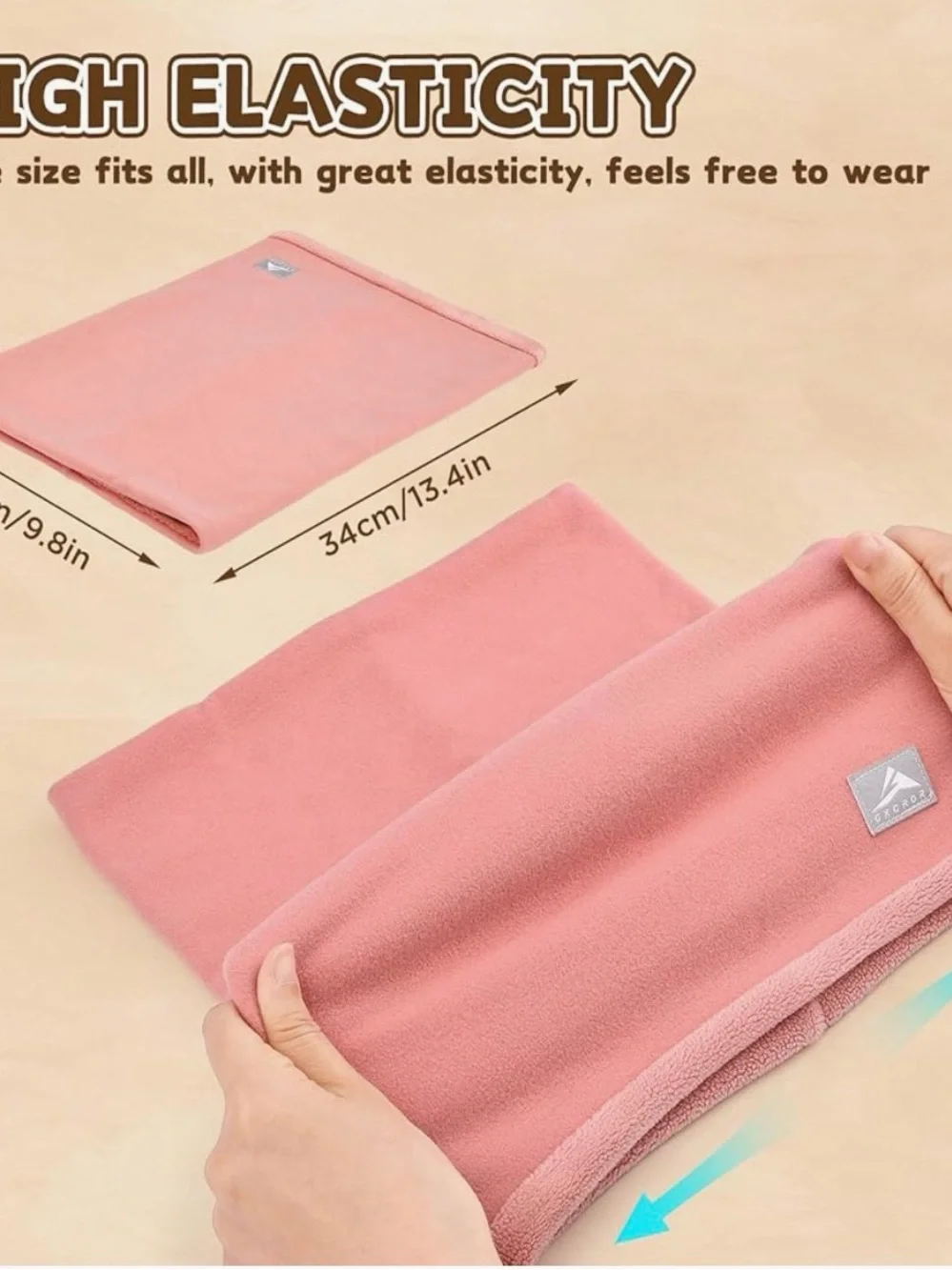 Kids Neck Gaiter - Pink Fleece Face Cover